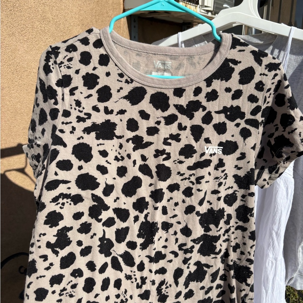 Vans Black and Tan Cheetah Print Crop Top